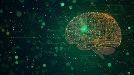 Advanced digital brain circuit board technology merging neuroscience and electronics for future computing intelligence.