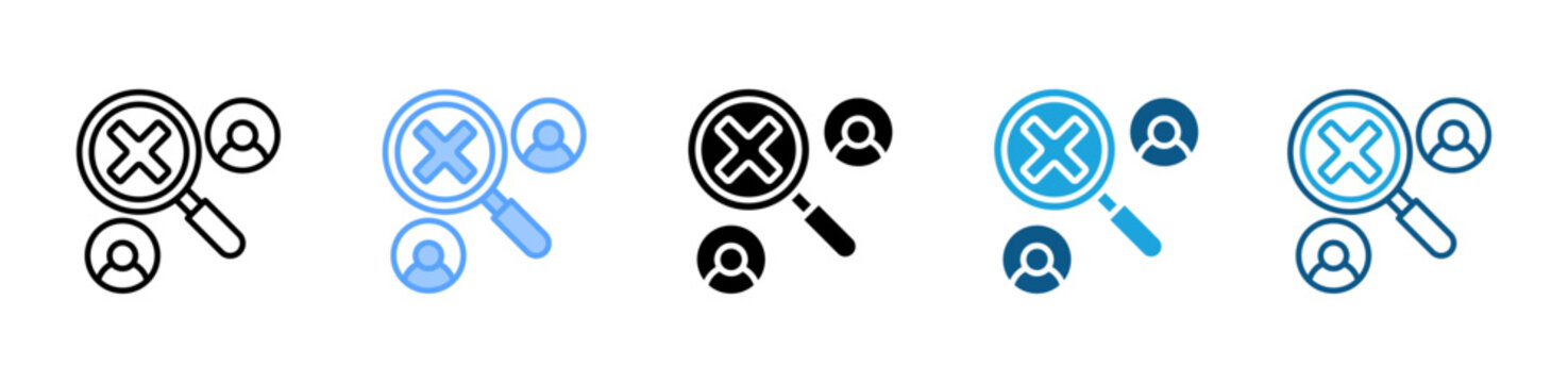 Not Selected icon set multiple style collection