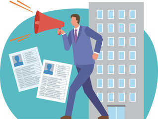 求人を行う人事担当者