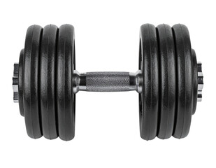 Fototapeta premium Adjustable dumbbell fitness equipment for strength training, isolated on white and transparent background (PNG)