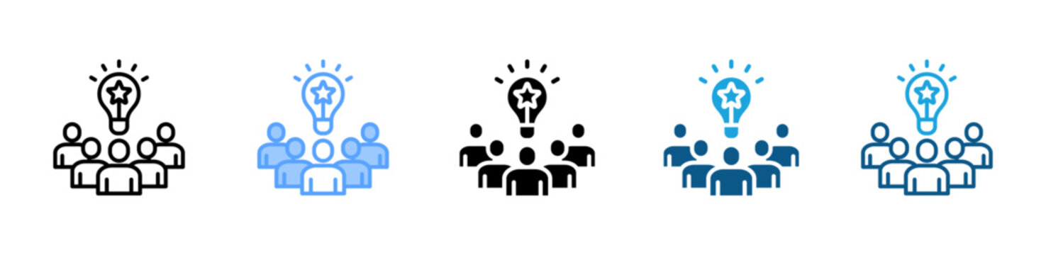 Amazing Leadership icon set multiple style collection