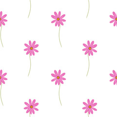 Flower vector seamless pattern illustration floral background 
