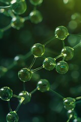 Green Molecular Structure with Spheres and Connections
