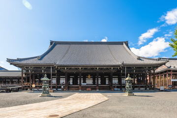 Fototapeta premium Amidado and Goeido hall of Nishi Honganji temple located in Kyoto, Kinki, Japan