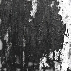 Weathered Black Paint on Rough Wood Surface