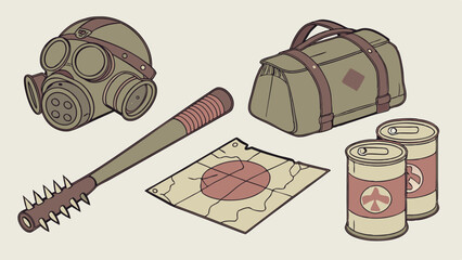 Survival Gear Kit for Post-Apocalyptic Preparedness, Emergency Preparedness Supplies, Doomsday Prepper Essentials, Disaster Relief, Urban Survival, Resourcefulness, Resilience