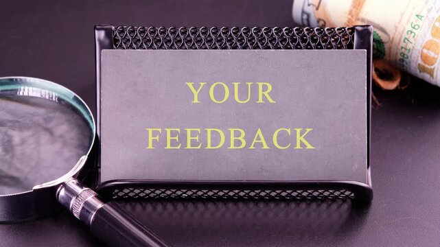 The conceptual phrase YOUR FEEDBACK MATTERS. Business concept