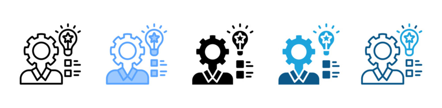 Innovation Success icon set multiple style collection