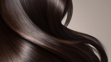 Shiny Dark Brown Hair Texture / 艶やかなダークブラウンヘアのテクスチャ