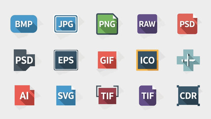 Various Image File Format Icons Displayed.