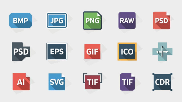 Various Image File Format Icons Displayed.