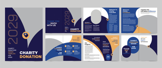 charity donation awareness brochure template 