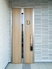 しめ飾り　門扉　ガラス窓付き玄関ドア