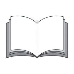 Open Book Vector Illustration with Blank Pages and Minimalist Design for Educational Content