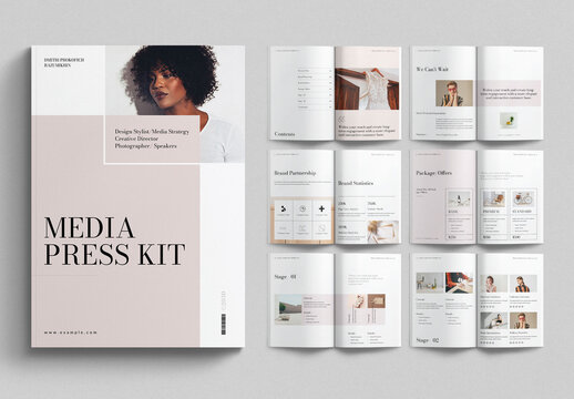 Media Press Kit Template Design Layout