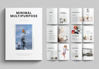 Minimal Multipurpose Magazine Template Design Layout