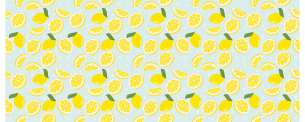 Fresh Lemon seamless Pattern 001 - 1