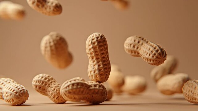 Peanuts dance midair shelled bounty