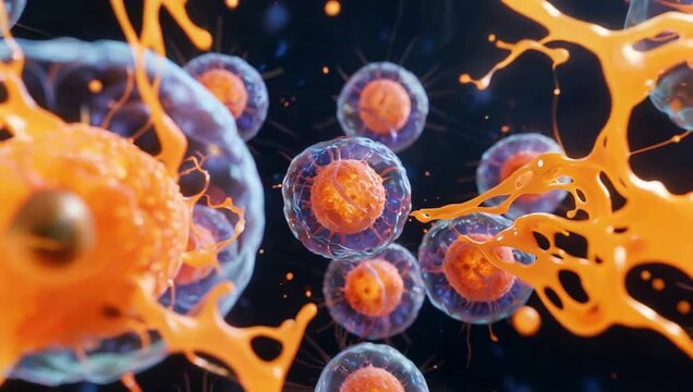 Cellular structure under microscope