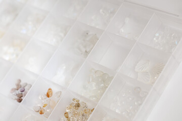 天然石 ルース セット ケース入り 整理 収納 ルチルクォーツ 宝石素材...