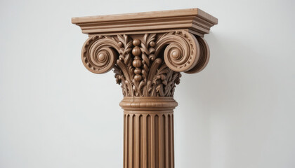 Wooden corinthian capital intricate architectural detail stands as testament to craftmanship