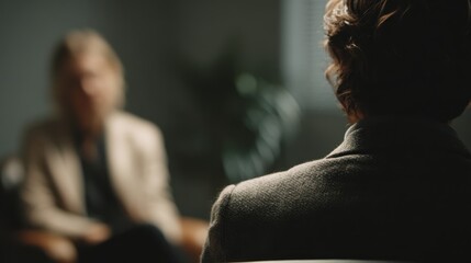 Intimate Conversation in Minimalist Room Focused on Two People