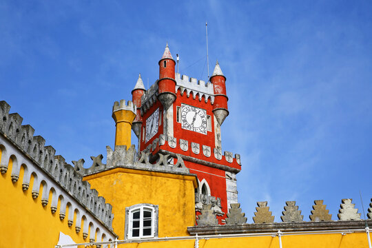 Pena Palace Clock Tower, Sintra Portugal - Historic Architecture