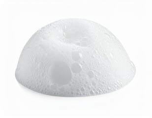 White Soap Foam Isolated on a Clean Background.