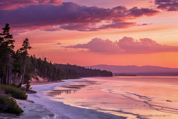 sunrise over the river