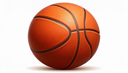 Fototapeta premium 3D vector illustration of a plain basketball