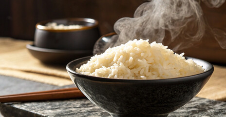 白米のイメージ、茶碗に盛られたご飯	