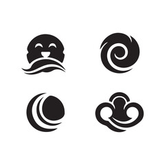 Minimalist grayscale image featuring a striking human figure silhouette