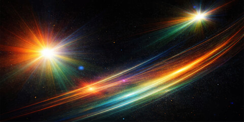 Obraz premium Abstract space background with colorful star motion design, bright blue glowing pattern, and galaxy energy texture