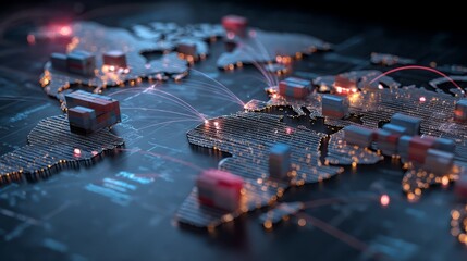 Global logistics and supply chain network visualization