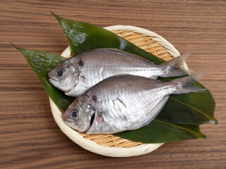 下拵えをしたイボダイ