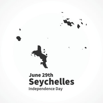 Seychelles map illustration on white background