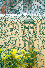 仏教寺院に見られる仏像の窓枠