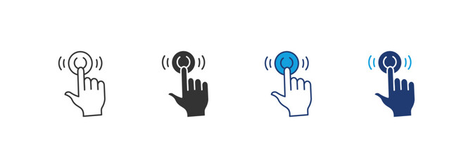 Fototapeta premium Button Icon Set Multiple Style Collection