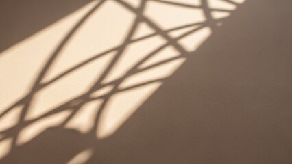 Abstract Geometric Window Shadow Pattern on Textured Surface