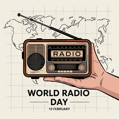Celebrating world radio day on 13 february with a handheld retro radio