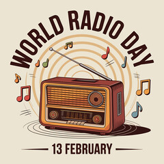 Celebrating world radio day on 13 february with vintage radio