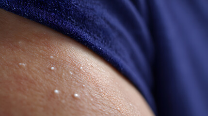 Fototapeta premium Skin Details: A close-up view of a person's skin, revealing intricate textures and minute details. Capturing the subtle variations and nuances of the skin's surface.