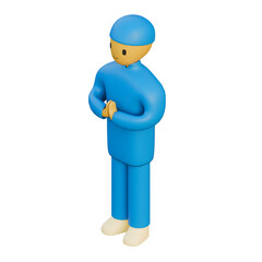 Islamic Boy Isometric View