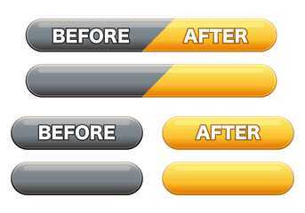 BEFORE & AFTERの文字の入ったバナーのデザイン素材。