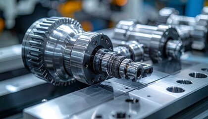 Naklejka premium Diecast Industrial Machine Part Showing Precision Engineering Detail