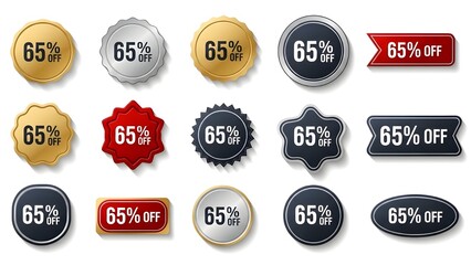 65% Discount Offer Sale Promotion Banner, Vector Illustration, Adobe Stock