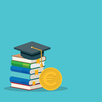 Student scholarship for college and university. Tuition fees for education, investment in scholarship concept.	