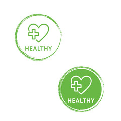 Green Healthy Heart Medical and Wellness Badges