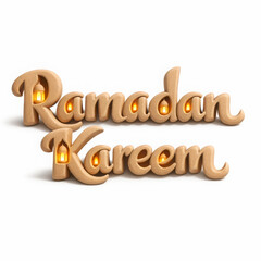 Ramadan Kareem Text With Lanterns On Background islamic greeting