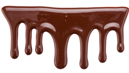 Dark, viscous substance dripping down. Smooth surface reflects light. Isolated on black